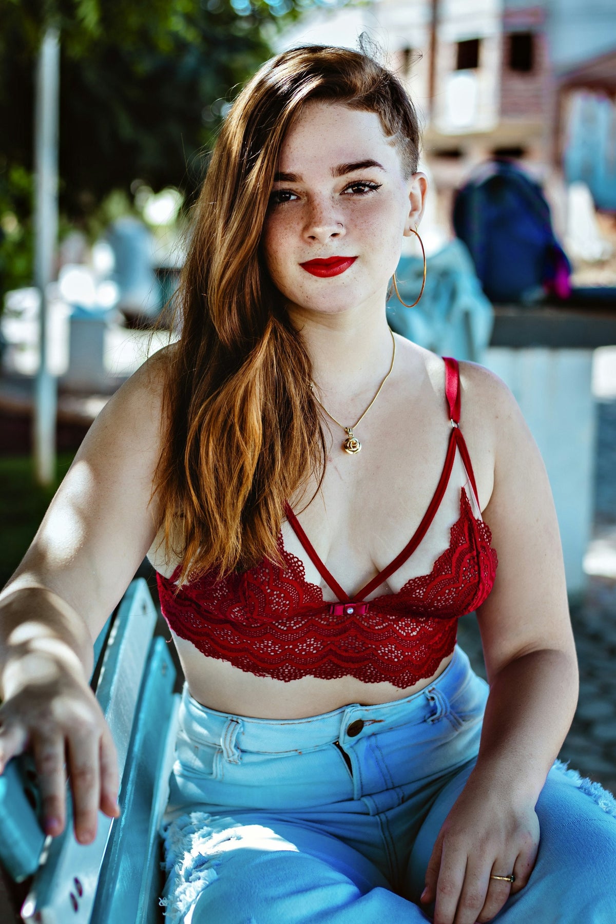 Carmine — Strappy Bralette, independent editorial photo 2. Photo: Marlon Alves; Unsplash SDm7kCJStO0; Unsplash License. Editorial demo, not manufacturer endorsement.