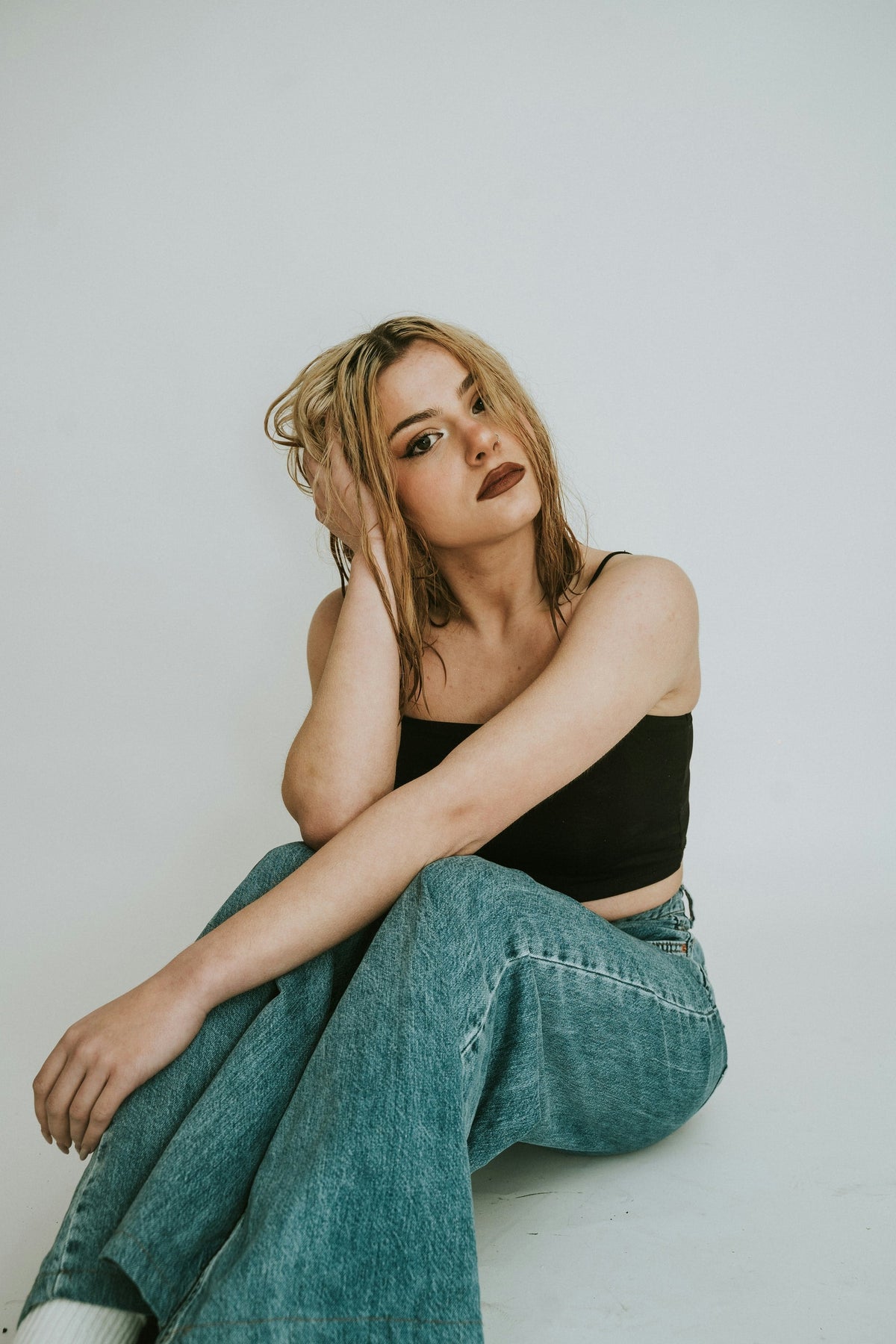 Fine-line camisole — editorial photograph 1