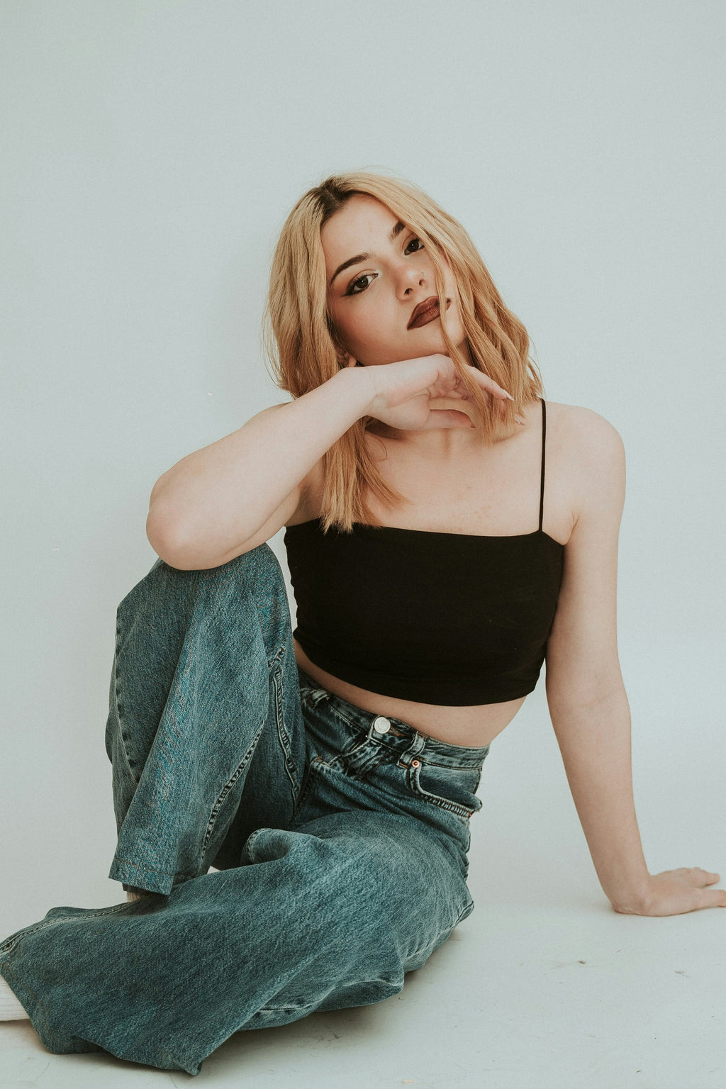 Fine-line camisole — editorial photograph 2