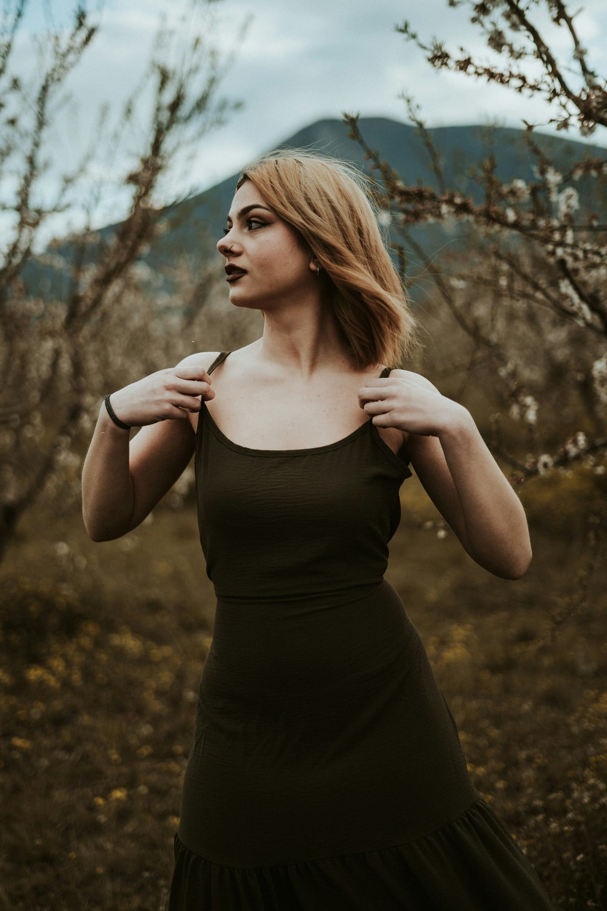 Orchard tiered dress — editorial photograph 1