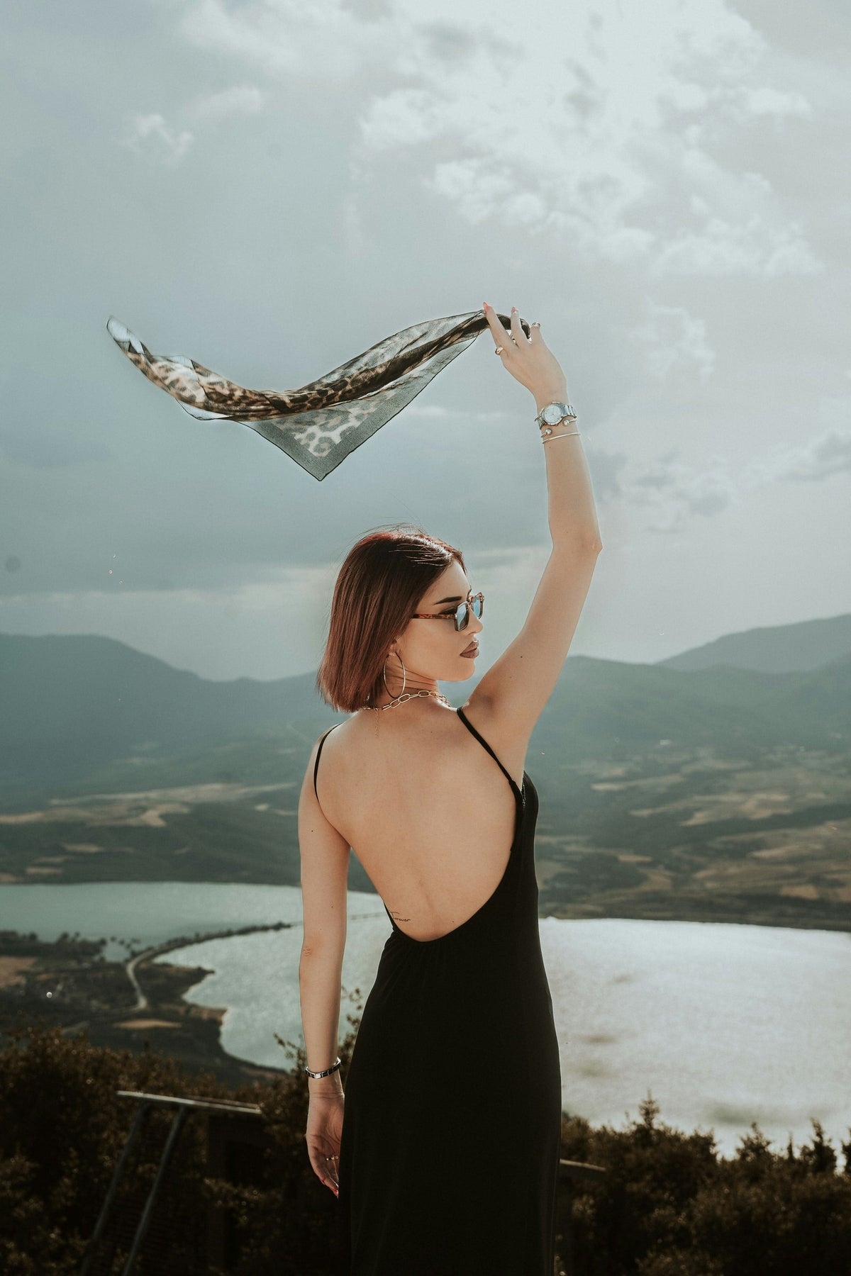 Horizon low-back dress — editorial photograph 2