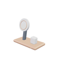 D1 Desktop dock / Apricot, three-quarter view