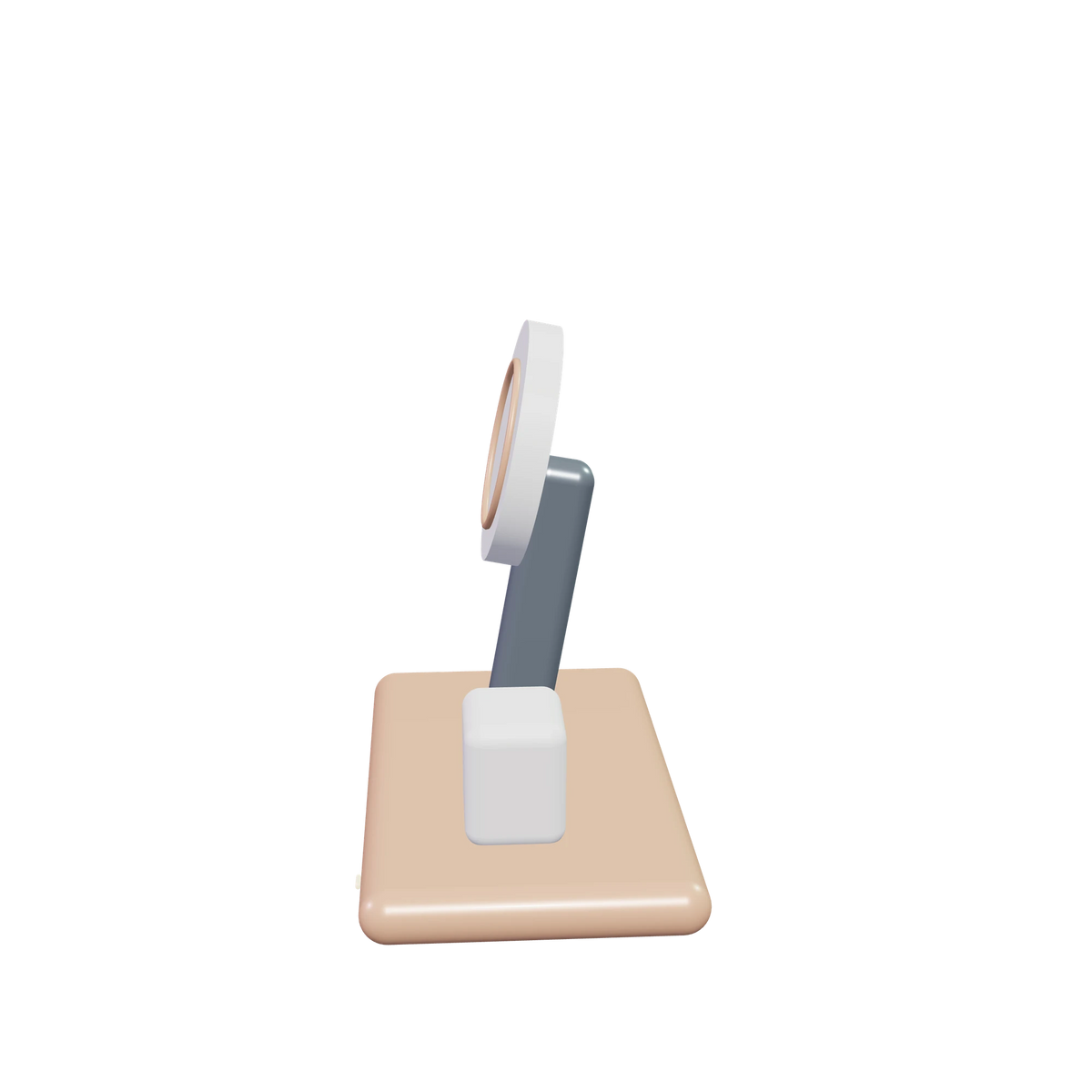 D1 Desktop dock / Apricot, side view