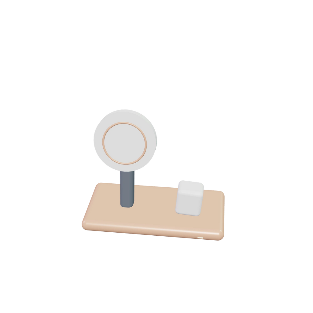D1 Desktop dock / Apricot, high-angle view