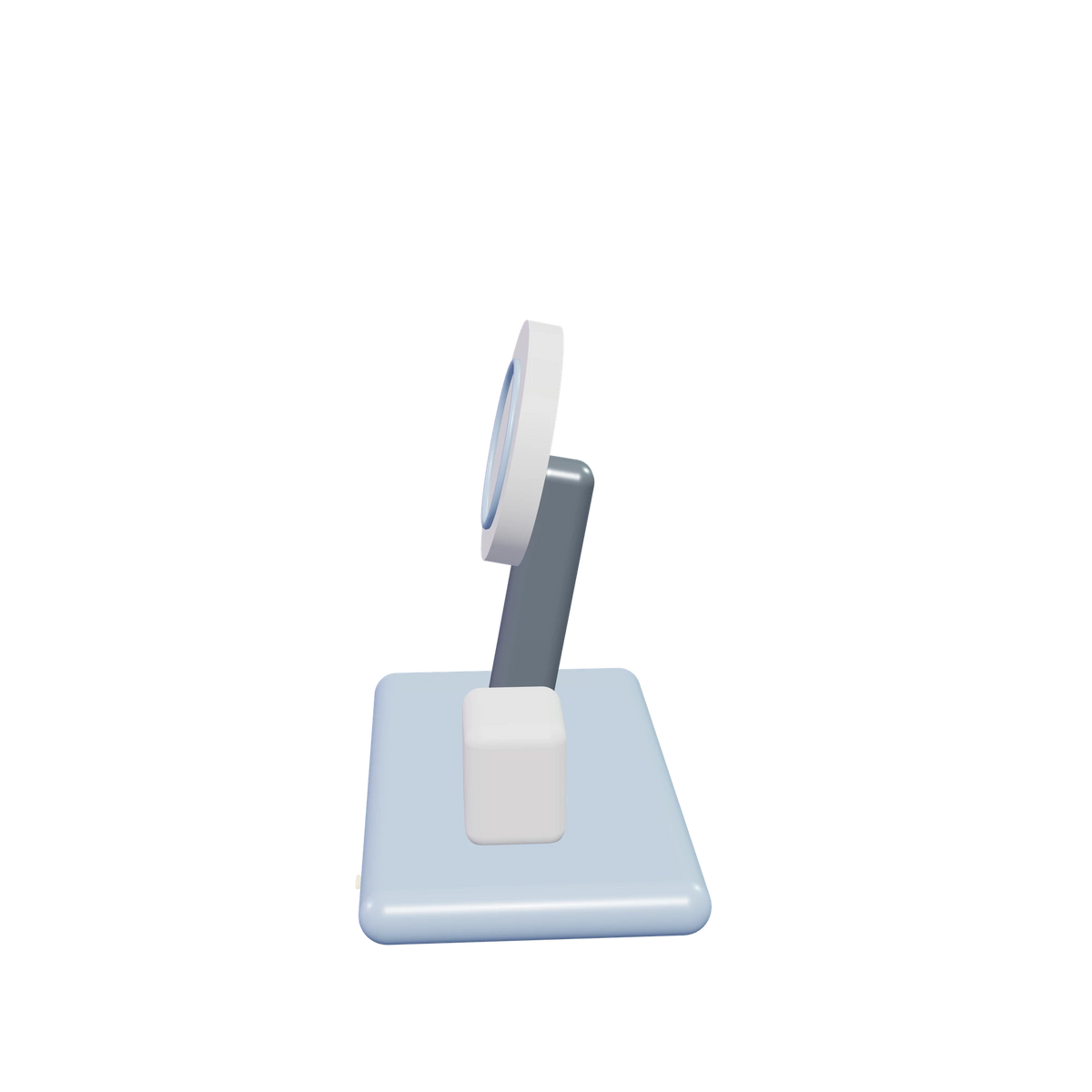 D1 Desktop dock / Glacier, side view