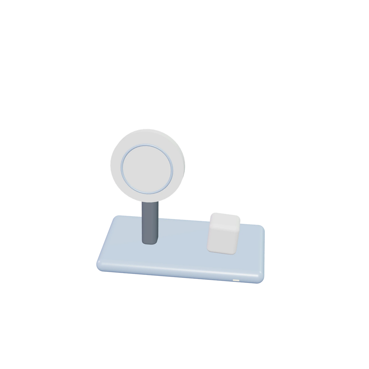 D1 Desktop dock / Glacier, high-angle view