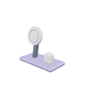 D1 Desktop dock / Lilac, three-quarter view