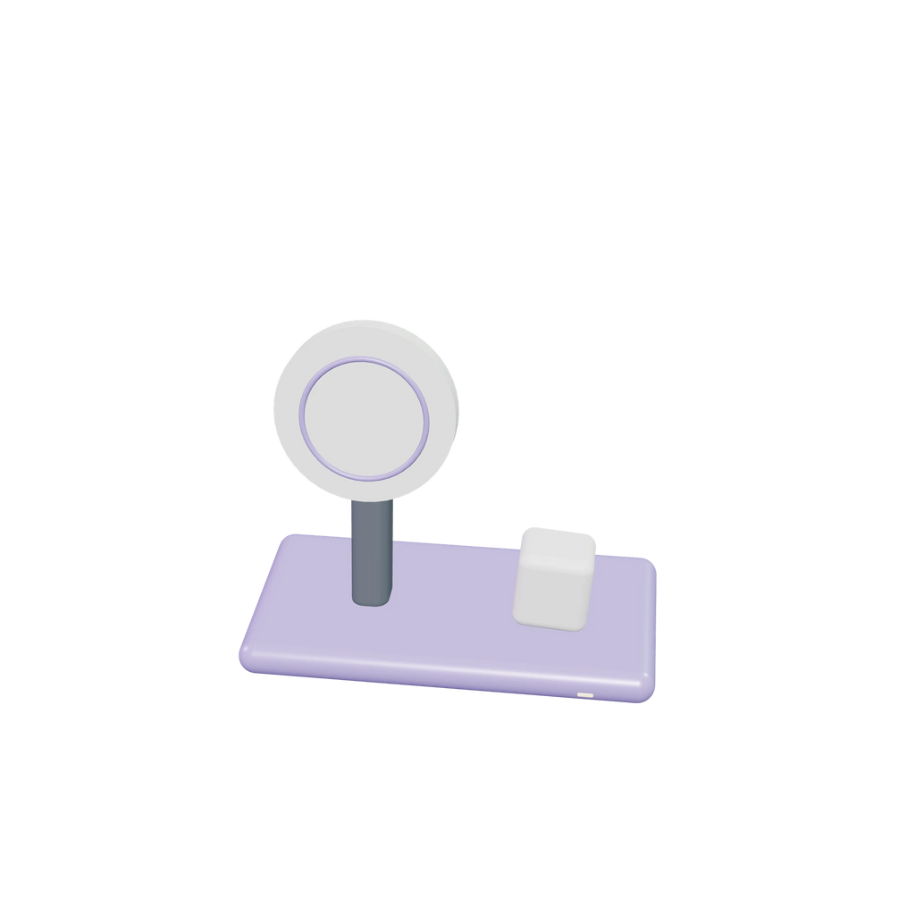 D1 Desktop dock / Lilac, high-angle view