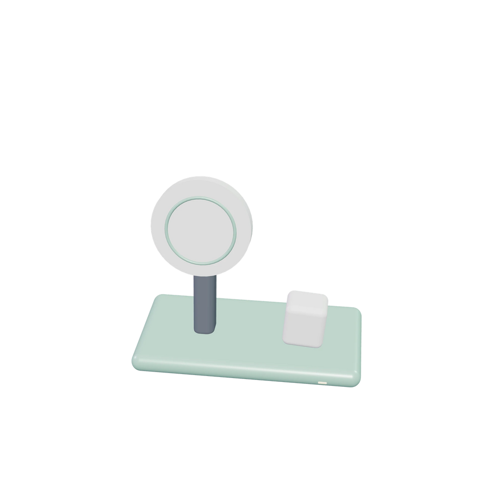 D1 Desktop dock / Pistachio, high-angle view