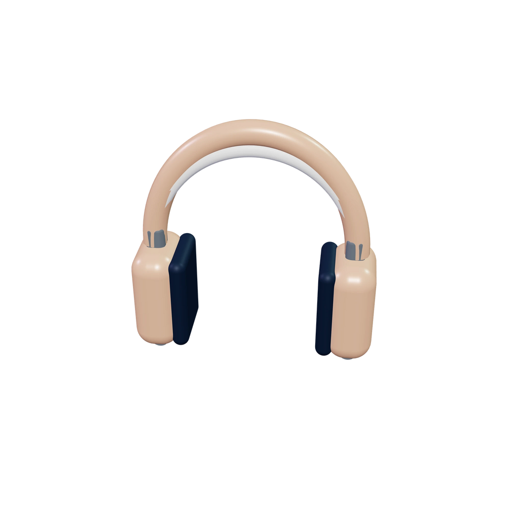 H1 Over-ear headphones / Apricot, high-angle view