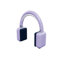 H1 Over-ear headphones / Lilac, three-quarter view