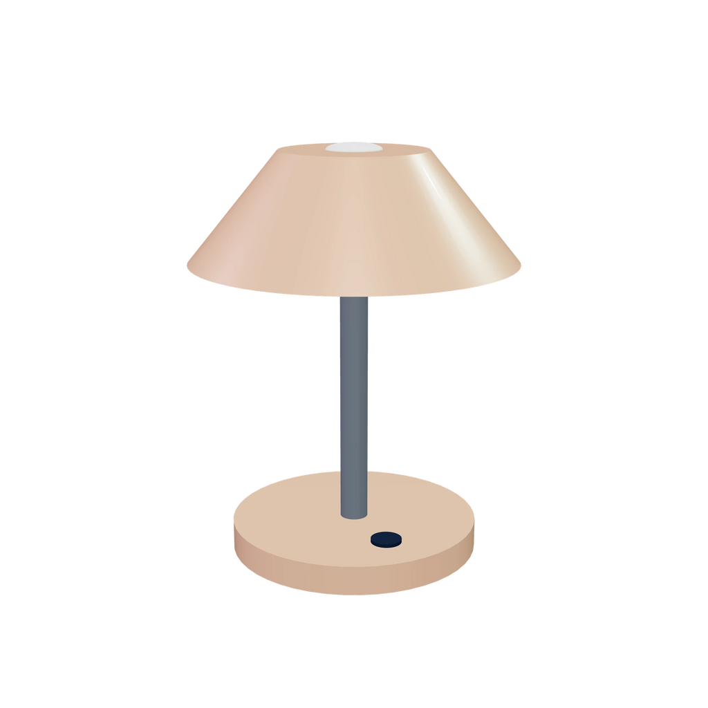 L1 Desk light / Apricot, three-quarter view