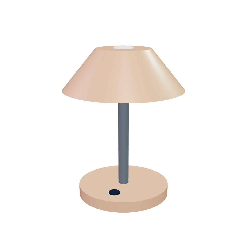 L1 Desk light / Apricot, side view