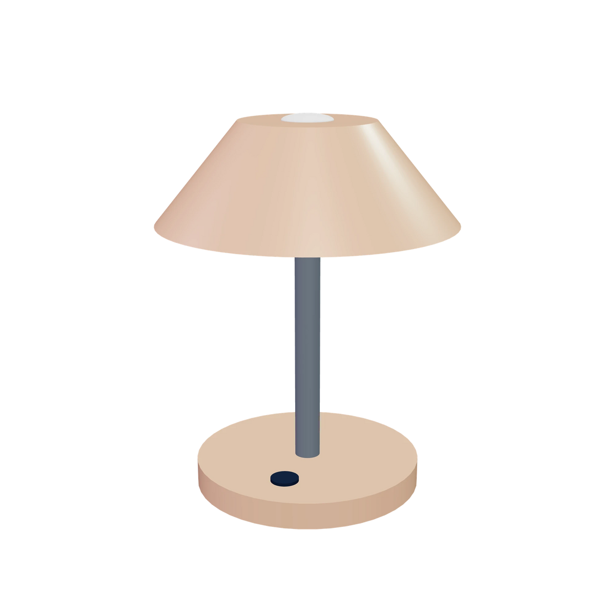 L1 Desk light / Apricot, side view