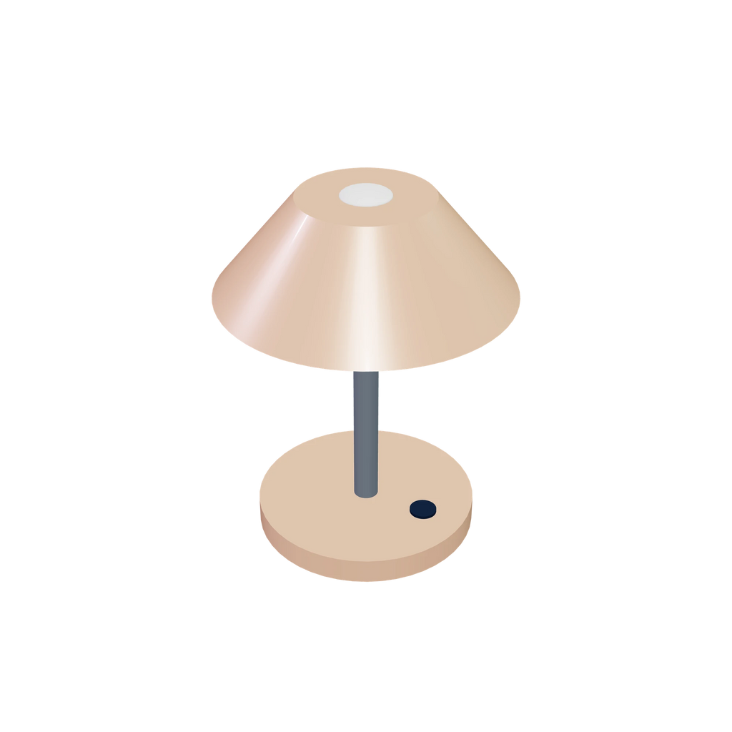 L1 Desk light / Apricot, high-angle view