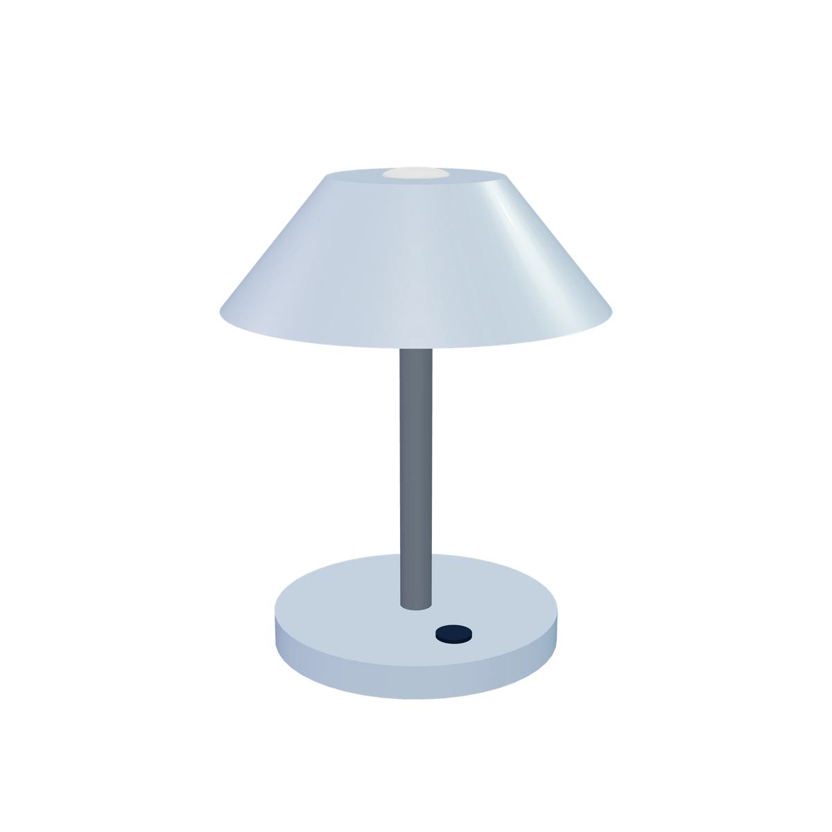 L1 Desk light / Glacier, three-quarter view