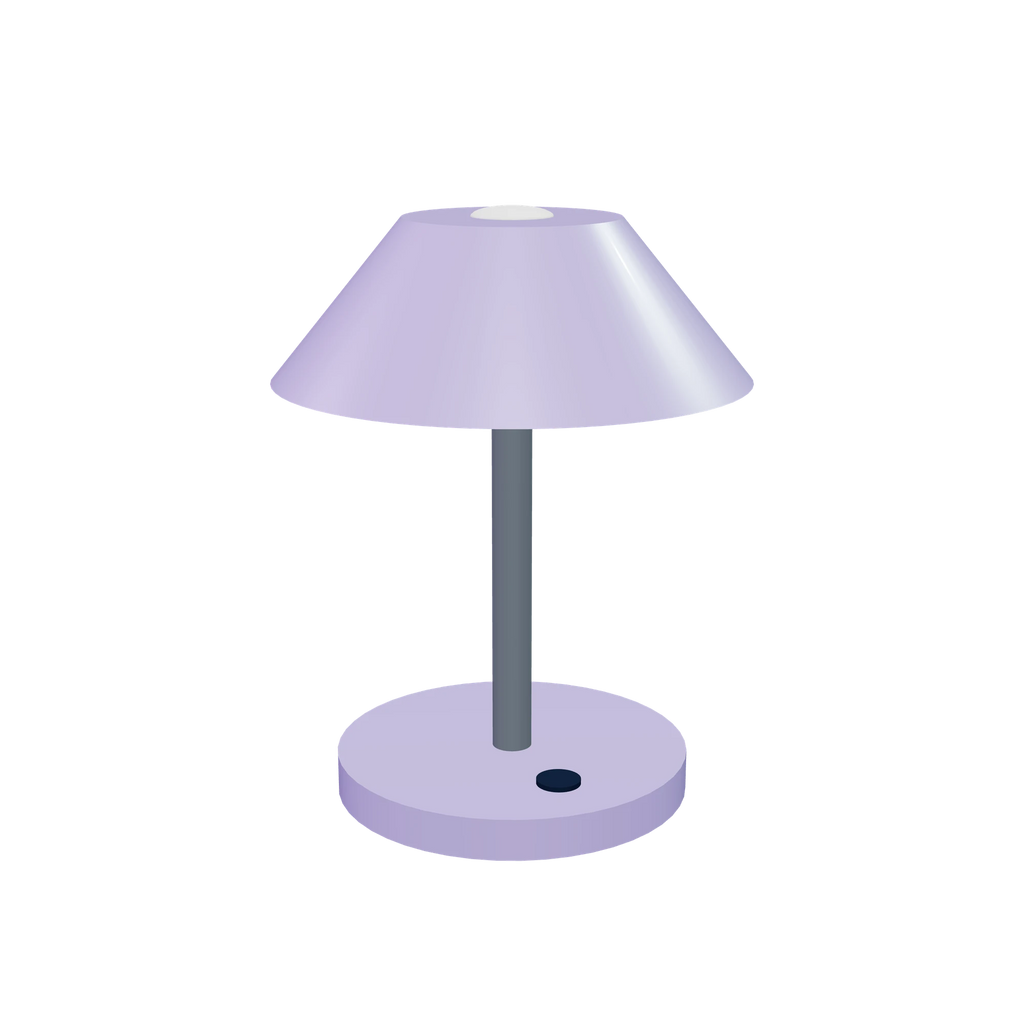 L1 Desk light / Lilac, three-quarter view