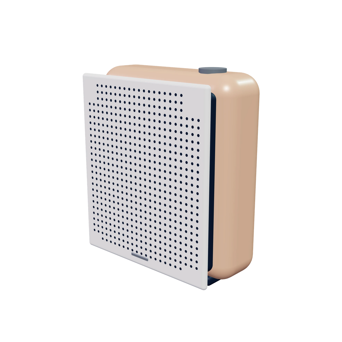O1 Room speaker / Apricot, three-quarter view