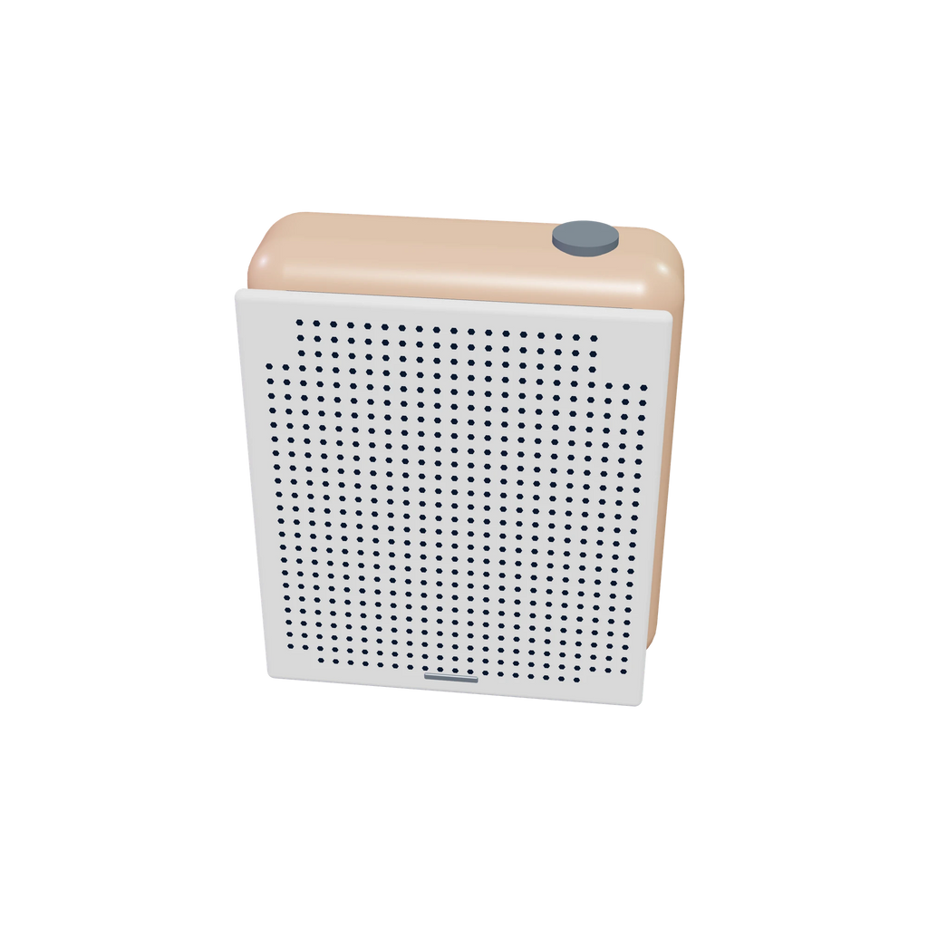 O1 Room speaker / Apricot, high-angle view