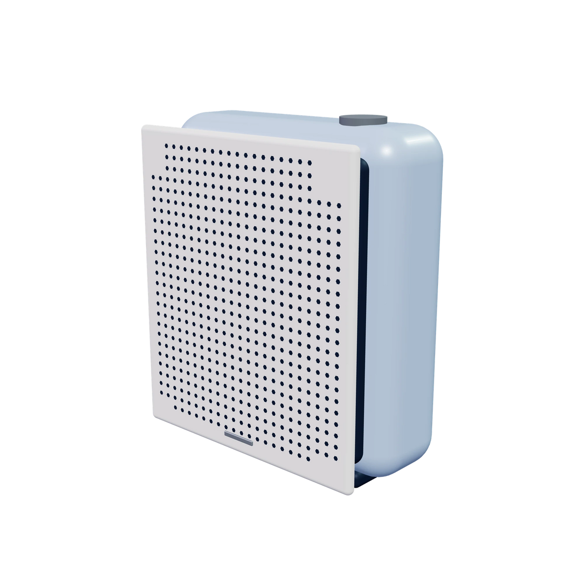O1 Room speaker / Glacier, three-quarter view