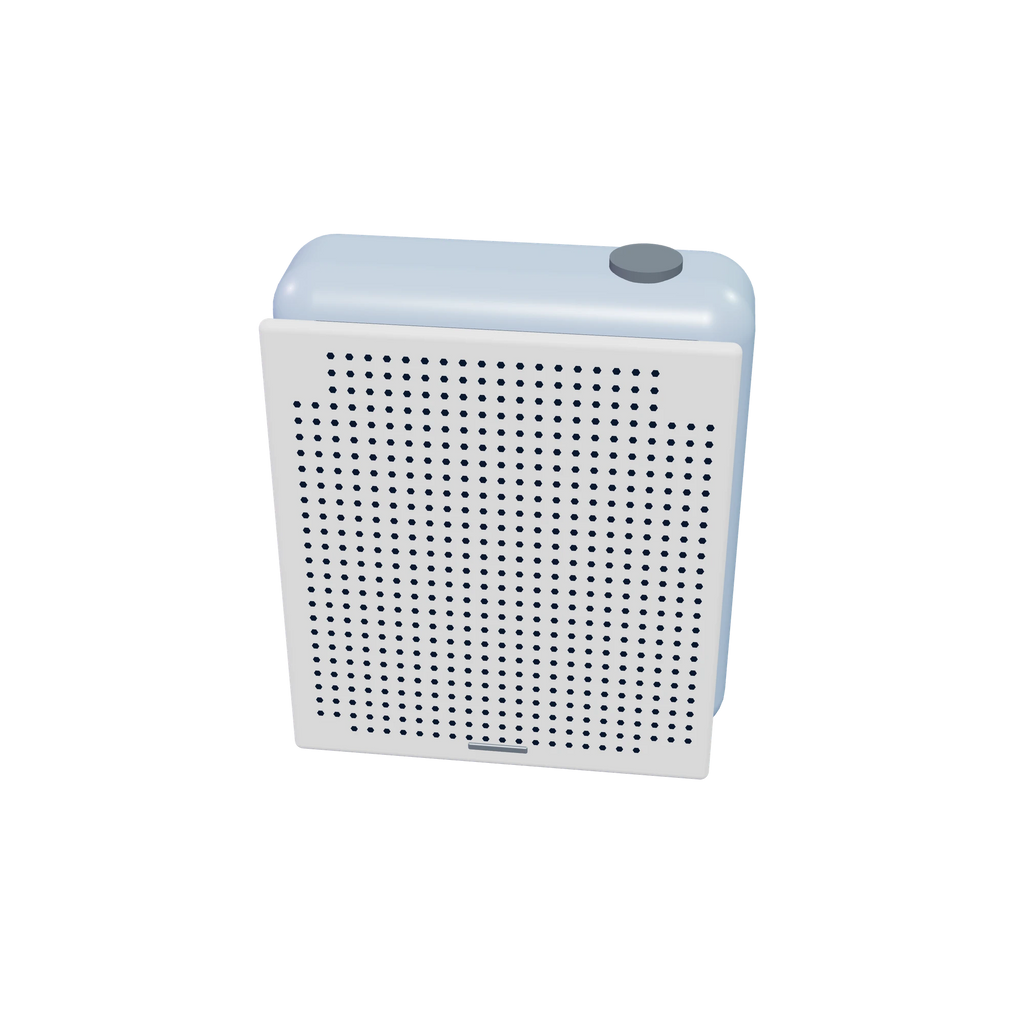 O1 Room speaker / Glacier, high-angle view