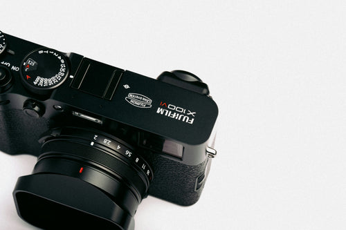 Black Compact Camera — photograph 2. Photo: Howard Bouchevereau; https://unsplash.com/photos/a-camera-with-a-lens-attached-to-it-m6tfxbC-wbo. Photographic demo.
