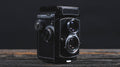Twin Lens Film Camera — Photographic Demo — photograph 1. Photo: Thom Bradley; https://www.shopify.com/stock-photos/photos/vintage-camera-close-up. Photographic demo.