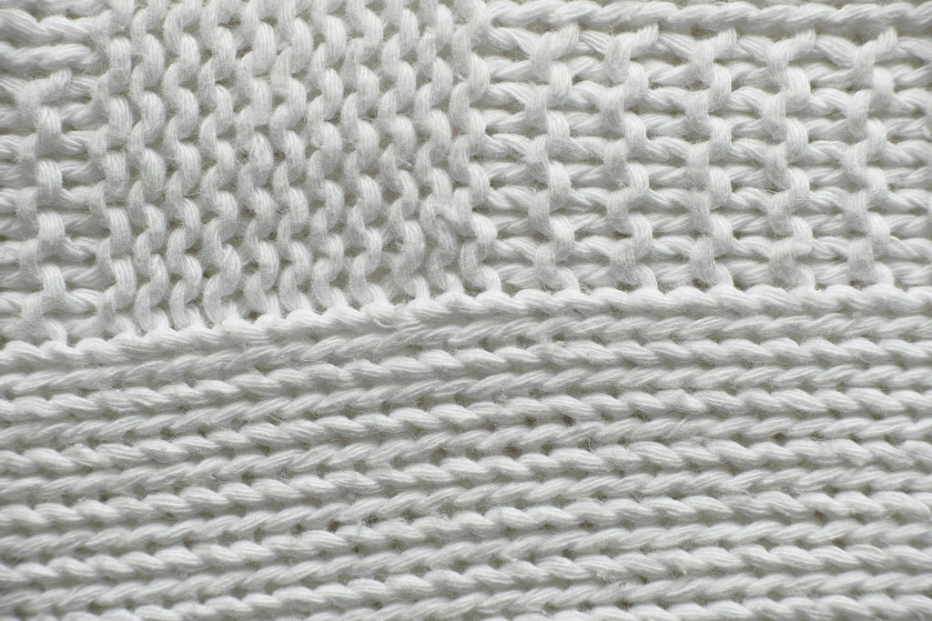 Close-up of fine knitted wool texture
