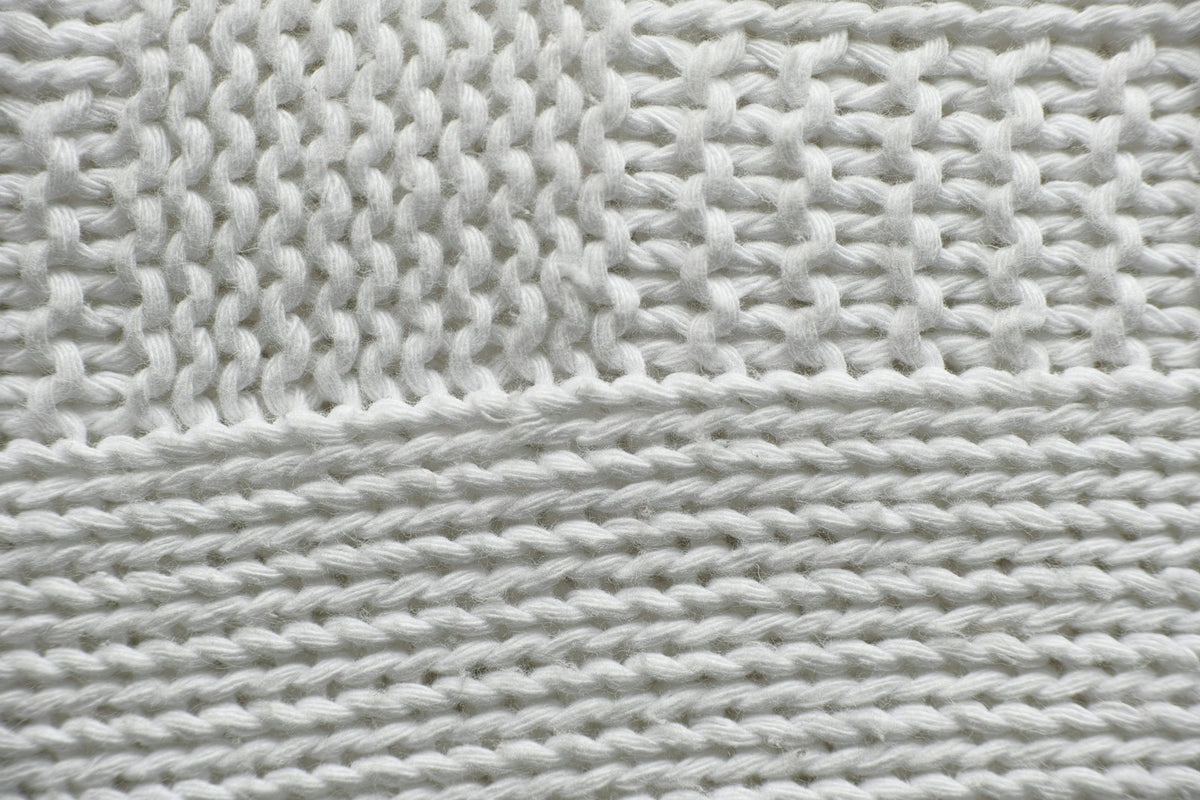 Close-up of fine knitted wool texture